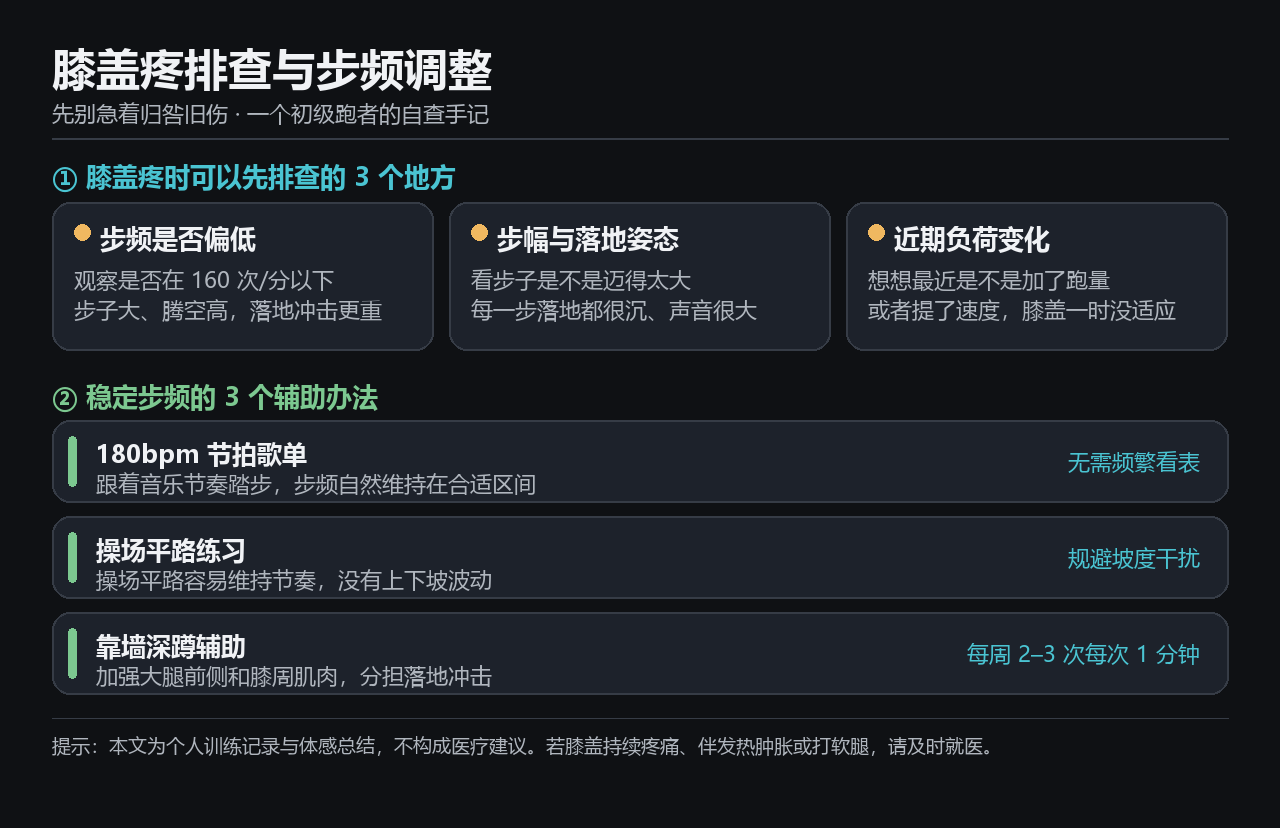 image from 膝盖疼先别急着归咎旧伤：一次改步频才发现问题在步子上