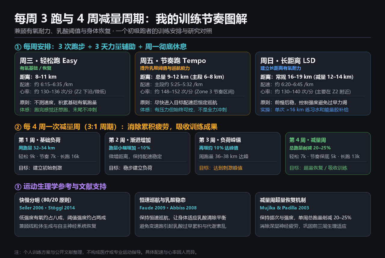 image from 每周 3 跑与 4 周减量周期：我的训练安排与研究对照